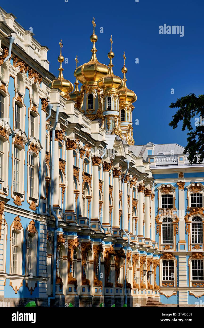 San Pietroburgo Russia. Il Palazzo di Caterina Tsarkoe Selo in Pushkin Foto Stock