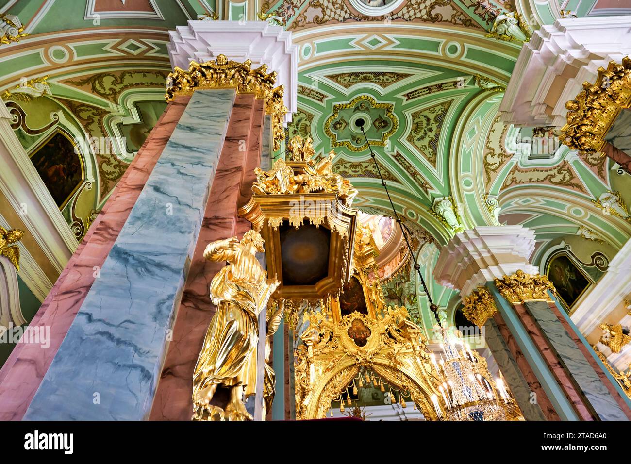 San Pietroburgo Russia. Pietro e Paolo Cattedrale presso la Fortezza di Pietro e Paolo Foto Stock
