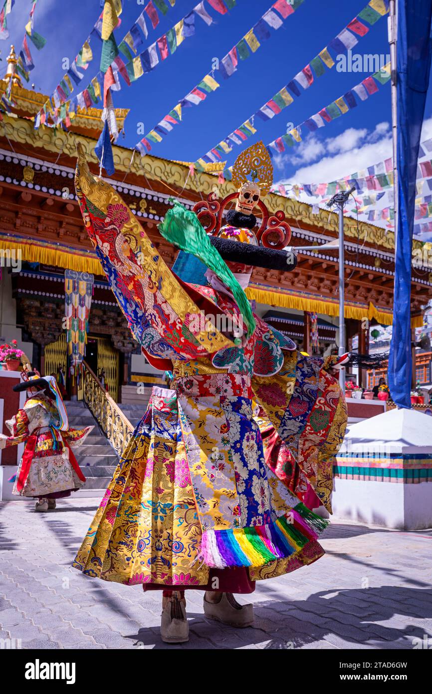 Cham dance (Mask dance), Leh, Ladakh, India Foto Stock