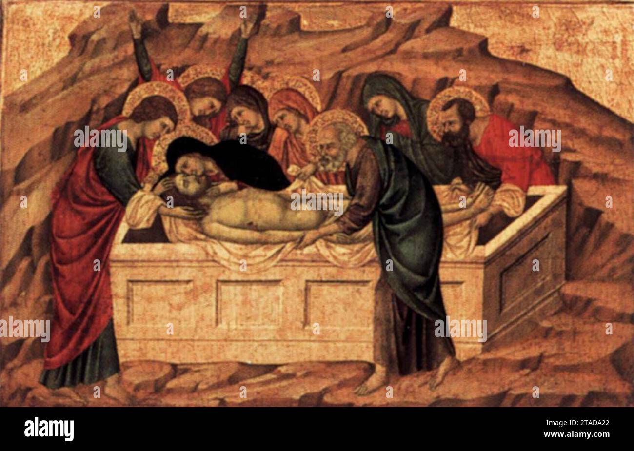 The Entombment 1325-28 di Ugolino di Nerio Foto Stock