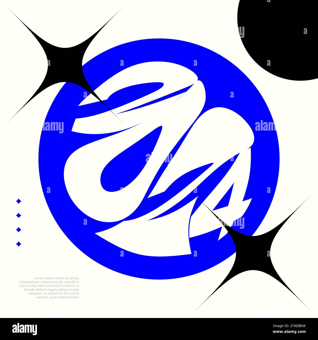 Buon anno 2024 Design per poster, banner, modello di copertina e scheda con concetto di tipografia ondulata. Opere d'arte moderne e alla moda Illustrazione Vettoriale