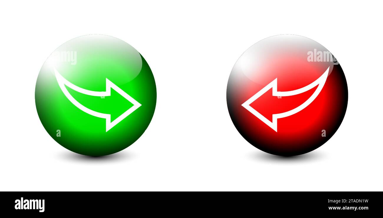 Icona freccia piegata. Simboli colorati con frecce curve. Illustrazione del vettore piatto. Illustrazione Vettoriale