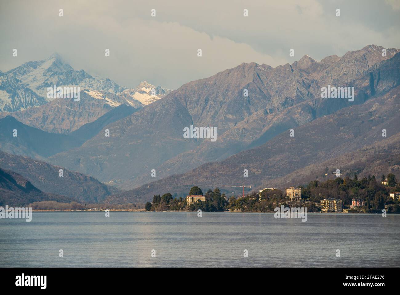 Lago maggiore, Lombardia, Italia Foto Stock