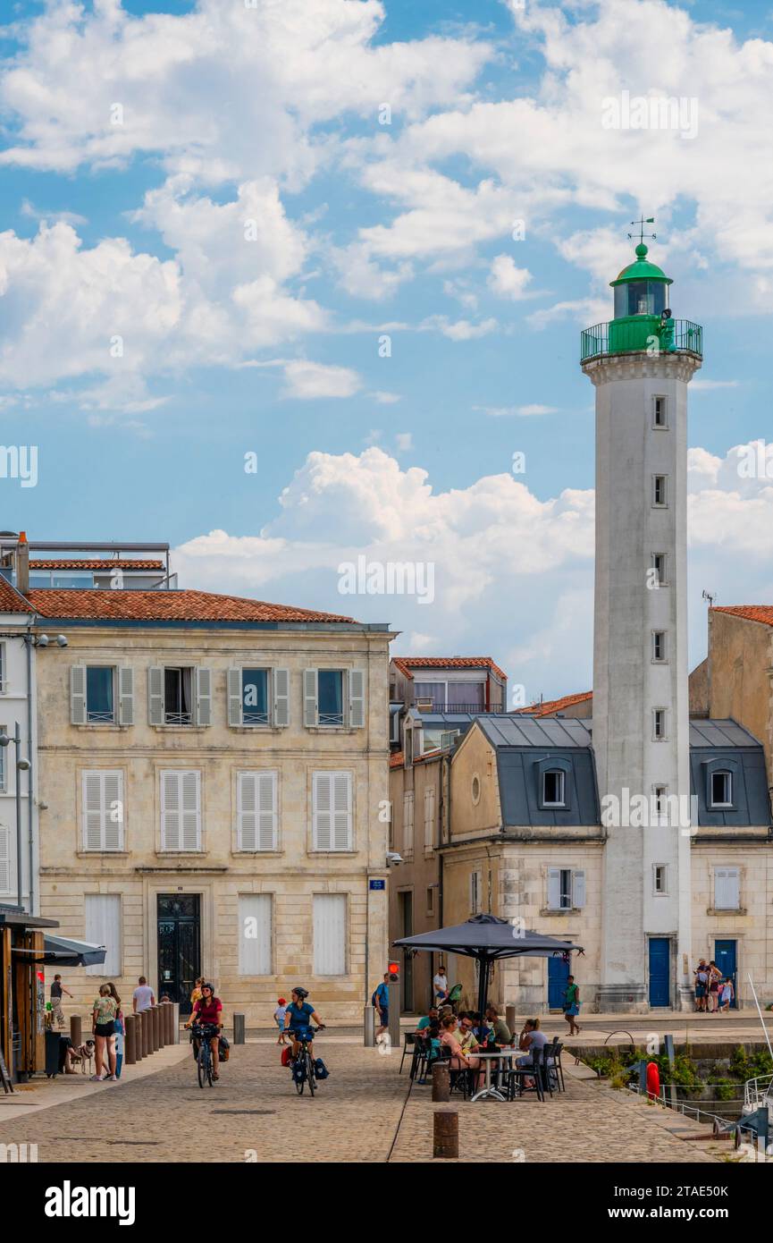 Francia, Charente-Maritime (17), la Rochelle, l'ingresso al Porto Vecchio e alla zona di Gabut Foto Stock