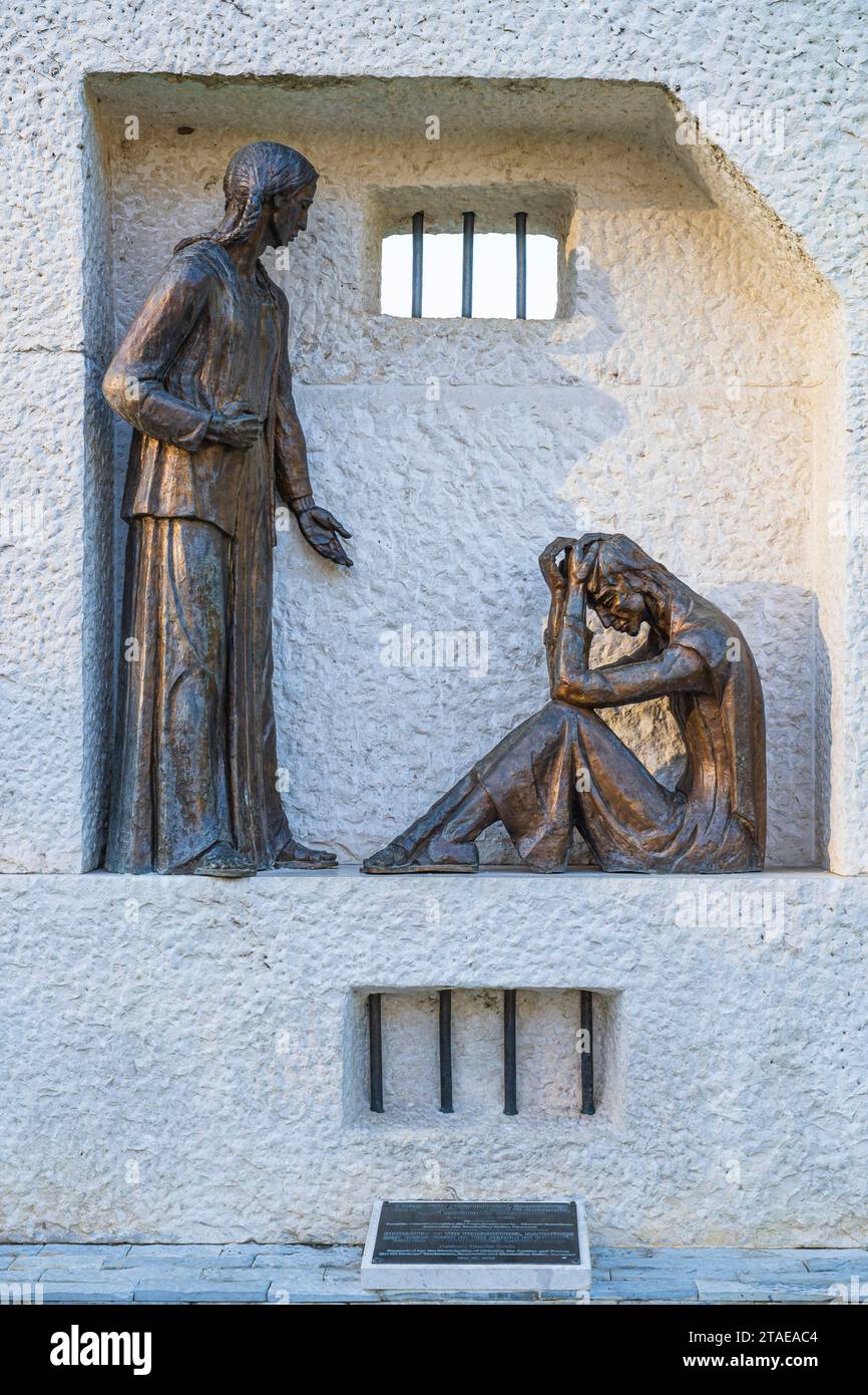 Albania, Shkoder, memoria delle vittime della persecuzione comunista Foto Stock