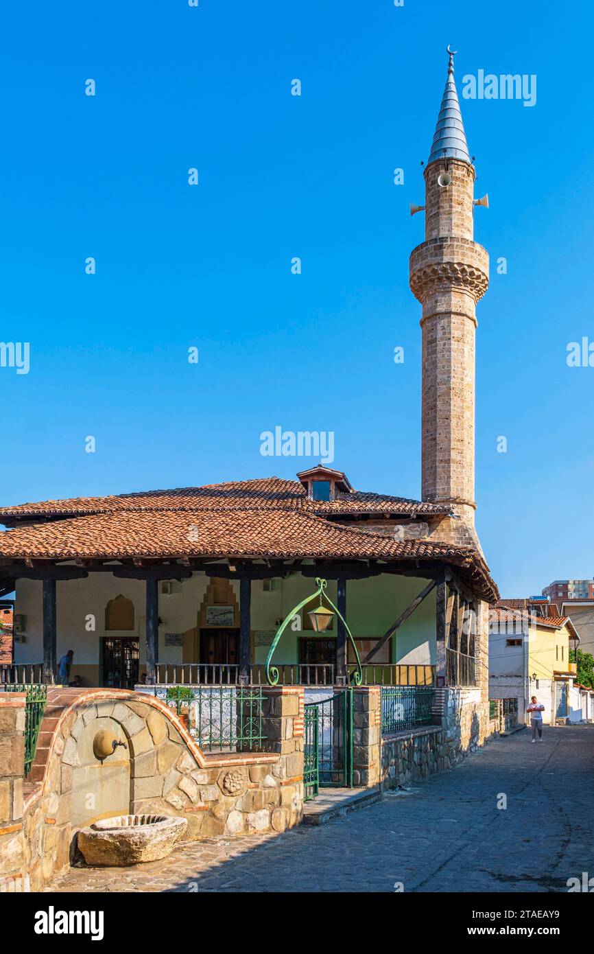Albania, Elbasan, all'interno della cittadella medievale, la Moschea del Re o la Moschea del Sultano Bayezid costruita nel XV secolo, una delle più antiche moschee attive dell'Albania Foto Stock