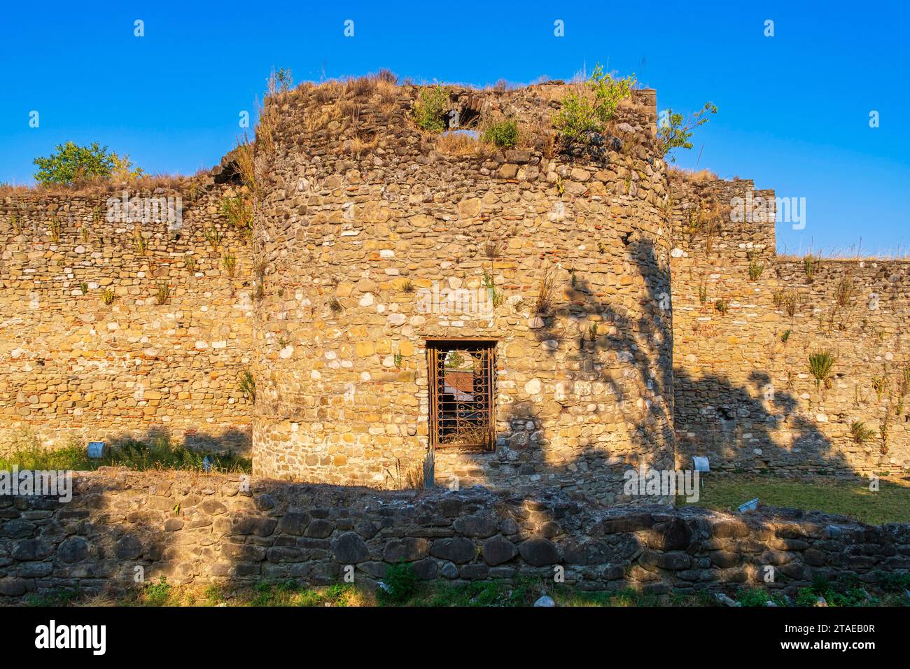 Albania, Elbasan, bastioni della cittadella medievale Foto Stock