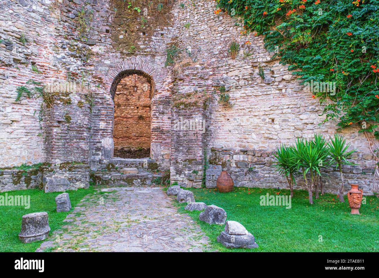 Albania, Elbasan, all'interno della cittadella medievale Foto Stock