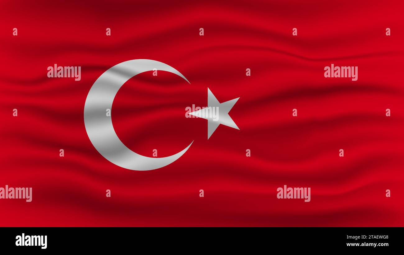 Sfondo del vettore di bandiera della Turchia Illustrazione Vettoriale