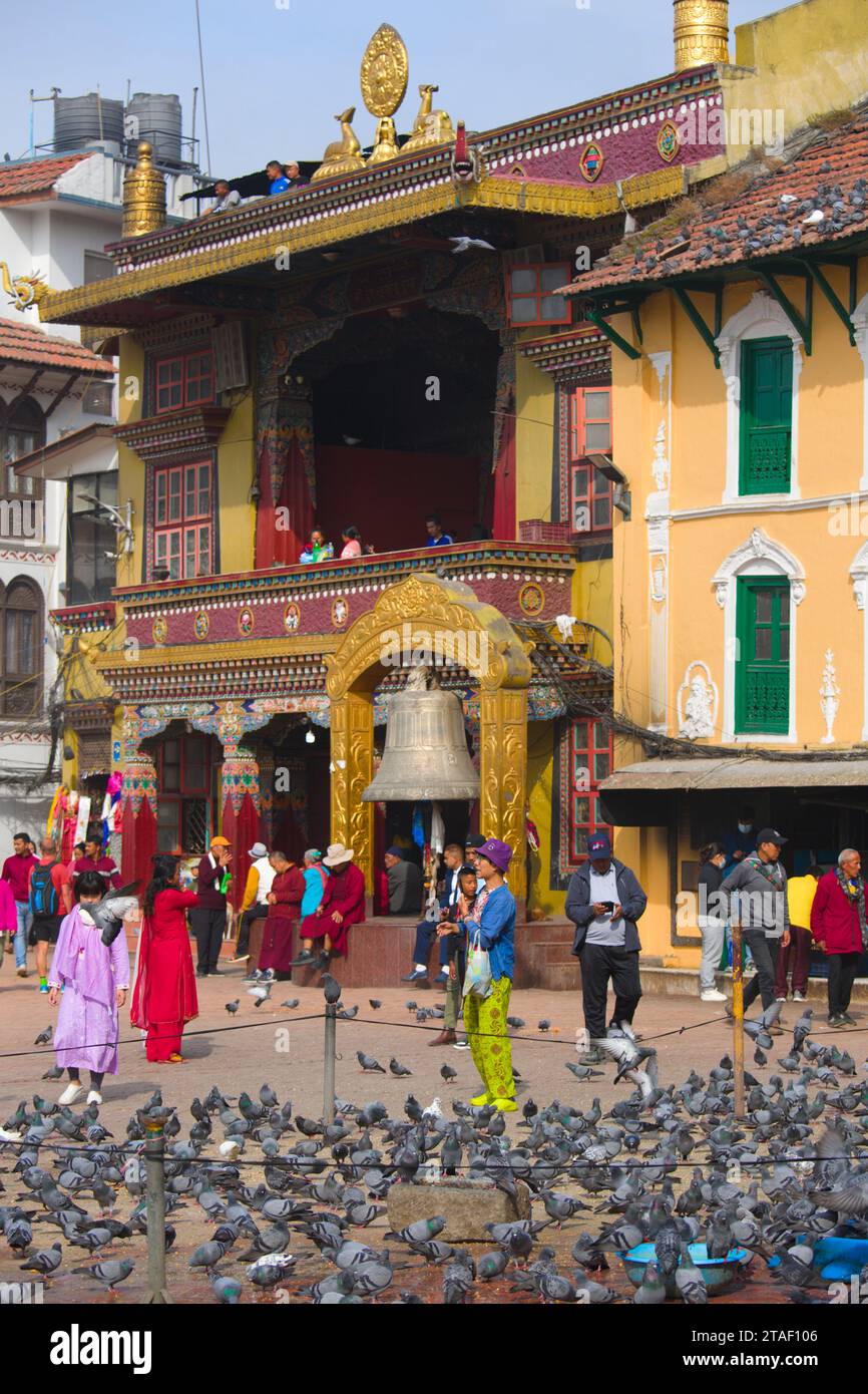 Nepal, Kathmandu Valley, Bodhnath, Shree Boudha e Melamchi Ghyang Guthi Foto Stock