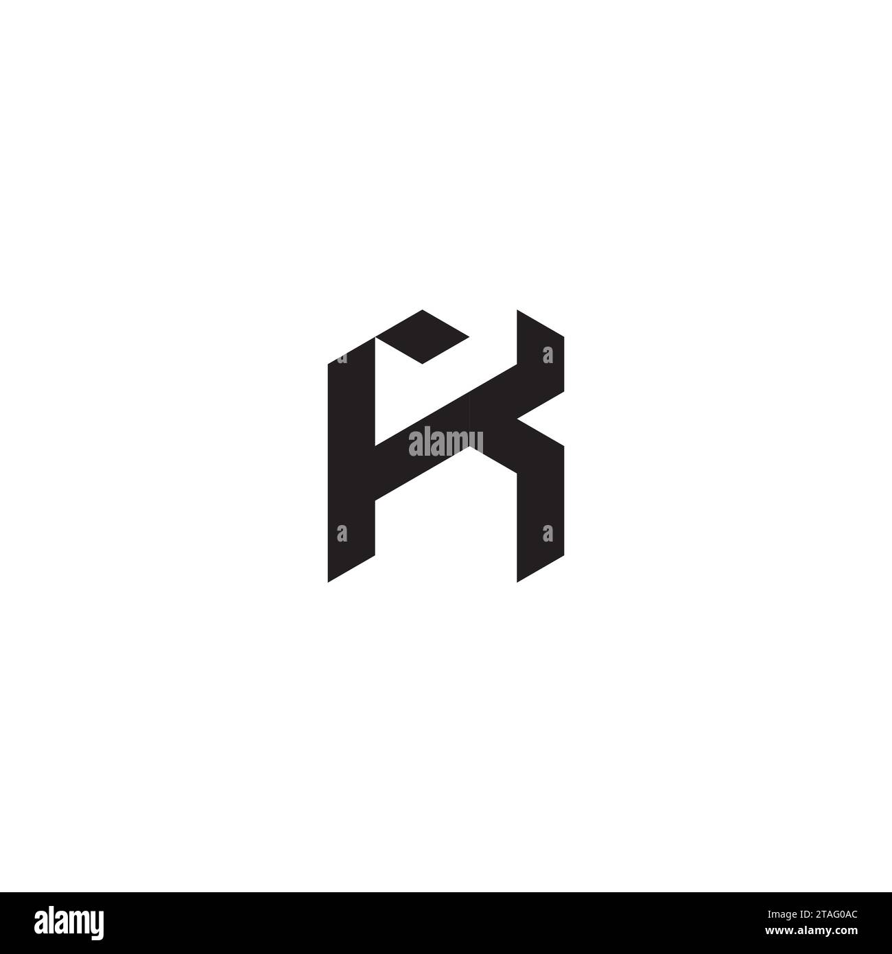 Lettere iniziali del logo FK con design professionale di alta qualità che si adatta bene a qualsiasi supporto di stampa Illustrazione Vettoriale