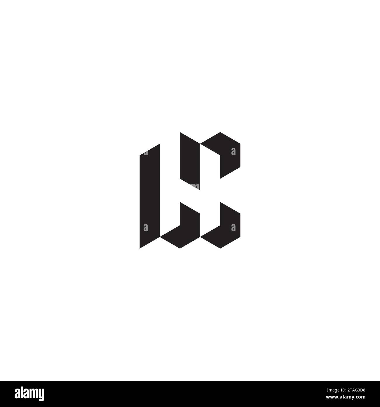 Lettere iniziali del logo LC con design professionale di alta qualità che consentono di stampare bene su qualsiasi supporto di stampa Illustrazione Vettoriale