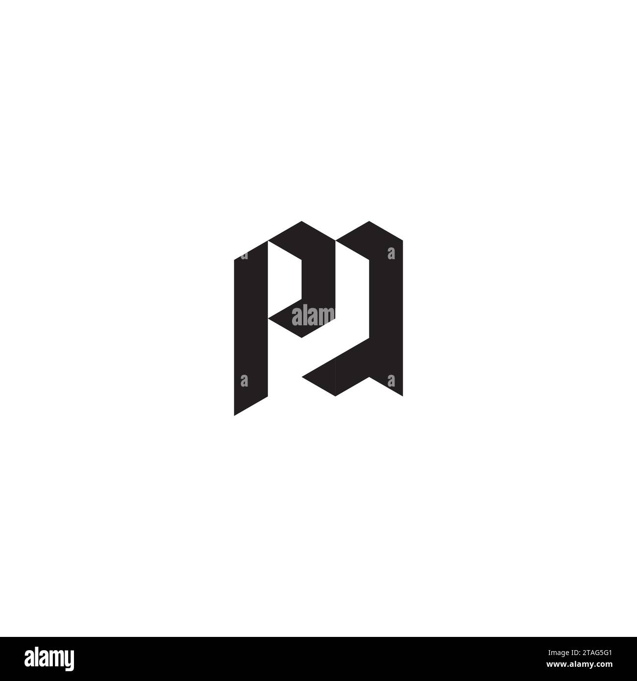 Lettere iniziali del logo della qualità di stampa in un design professionale di alta qualità che consente di stampare bene su qualsiasi supporto di stampa Illustrazione Vettoriale