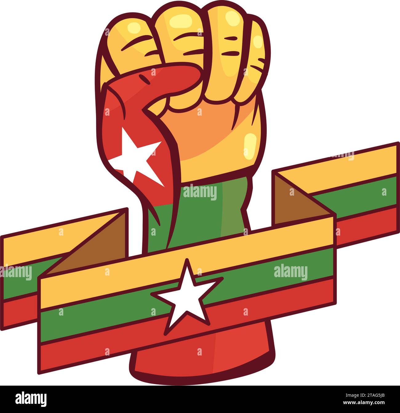 festa del giorno dell'indipendenza del myanmar Illustrazione Vettoriale