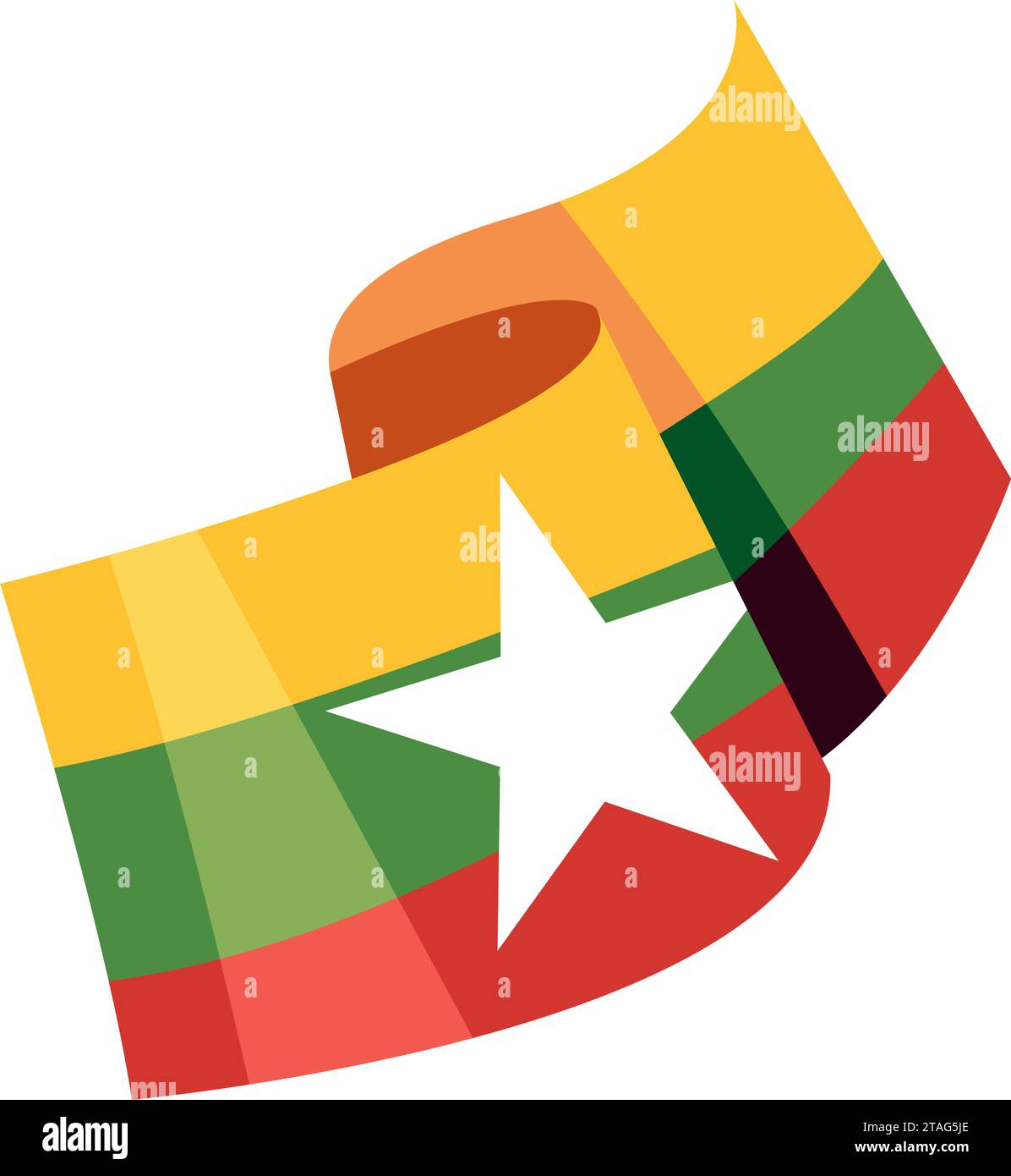 bandiera del giorno dell'indipendenza del myanmar Illustrazione Vettoriale