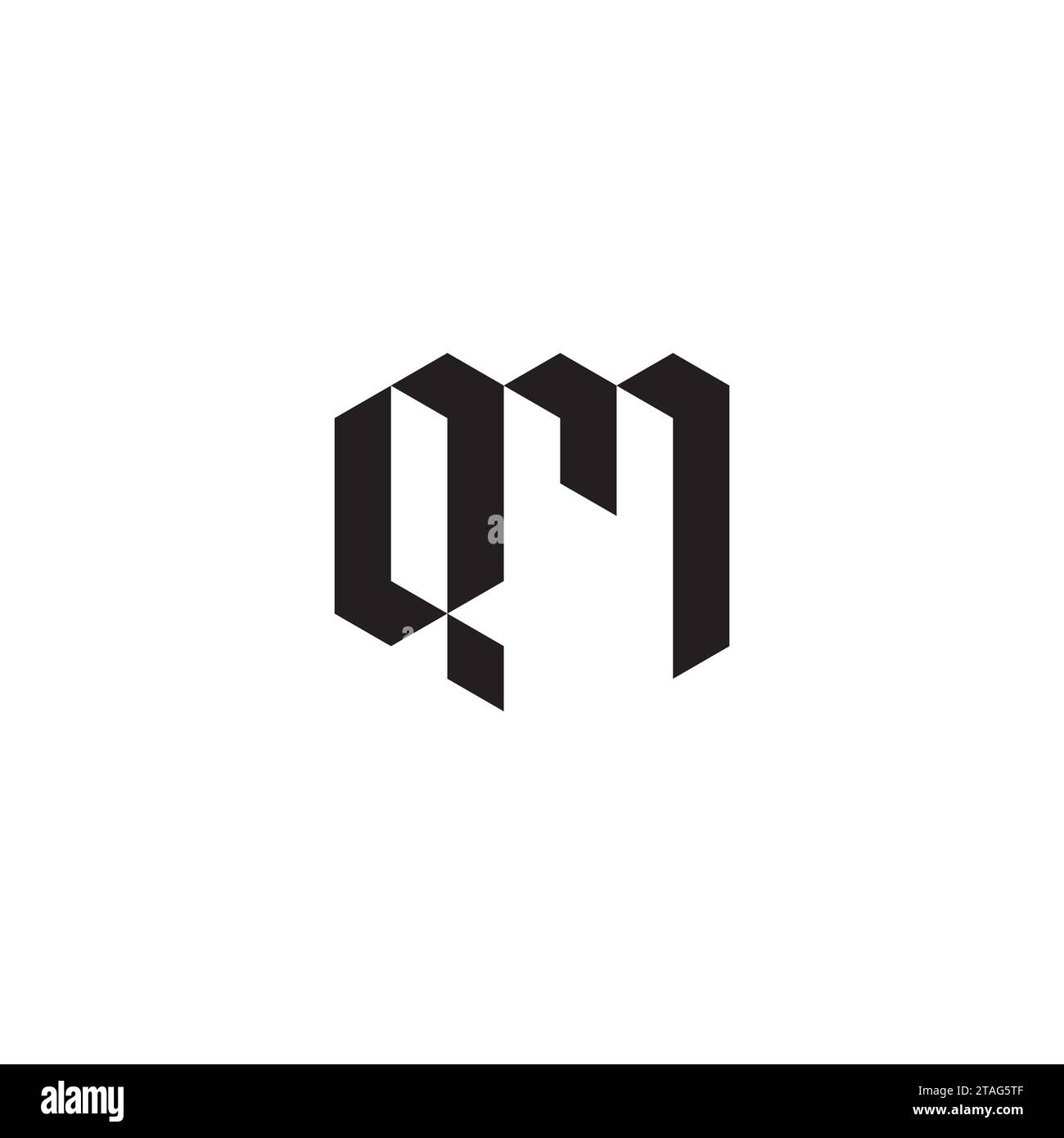 Lettere iniziali del logo QM con design professionale di alta qualità che si adatta bene a qualsiasi supporto di stampa Illustrazione Vettoriale