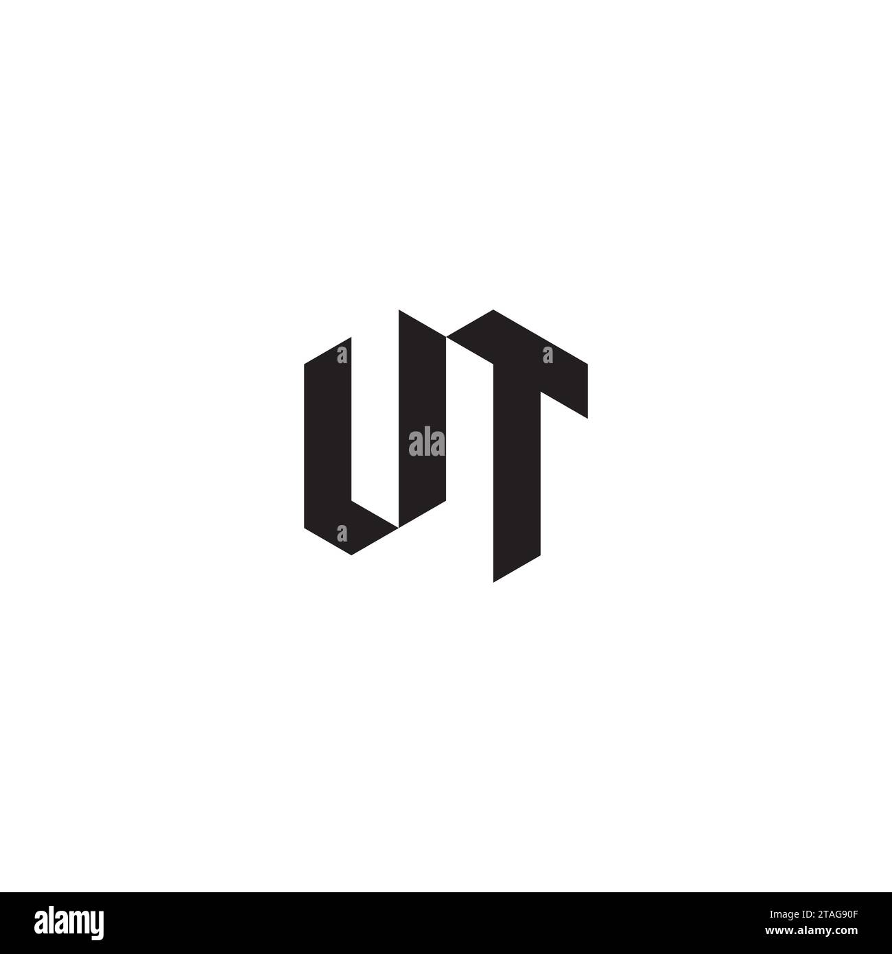 Lettere iniziali del logo VT in un design professionale di alta qualità che consente di stampare bene su qualsiasi supporto di stampa Illustrazione Vettoriale