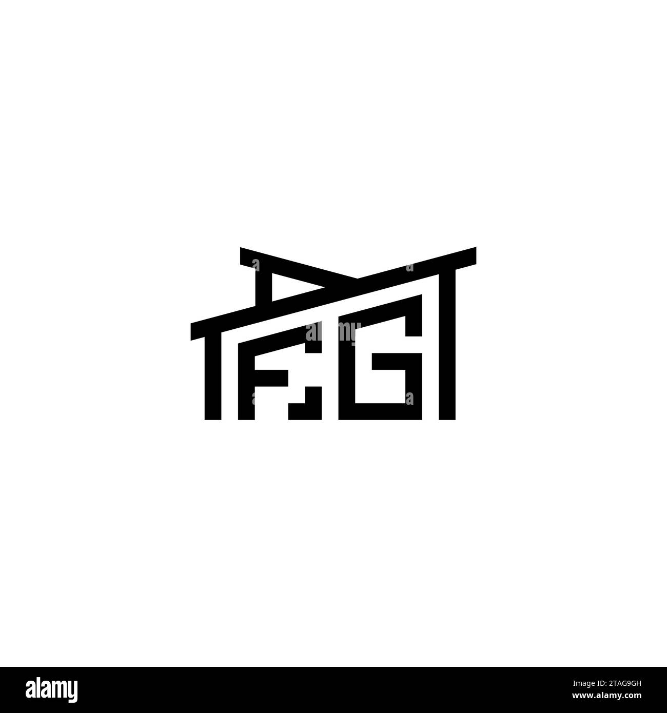 Lettera iniziale FG in Real Estate Logo Concept.eps lettera iniziale FG in Real Estate Logo Concept Illustrazione Vettoriale
