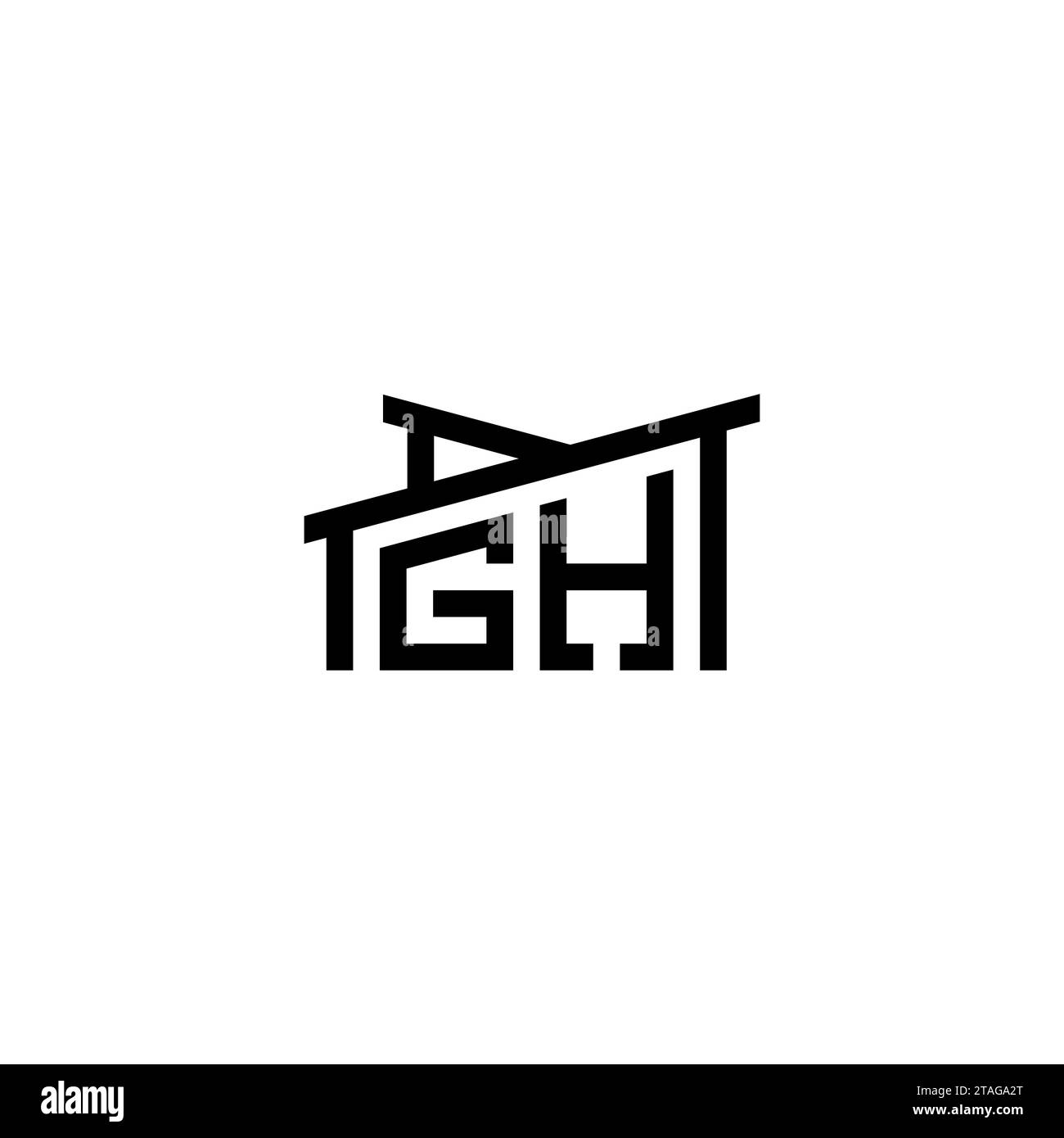 Lettera iniziale GH in Real Estate Logo Concept.eps lettera iniziale GH in Real Estate Logo Concept Illustrazione Vettoriale