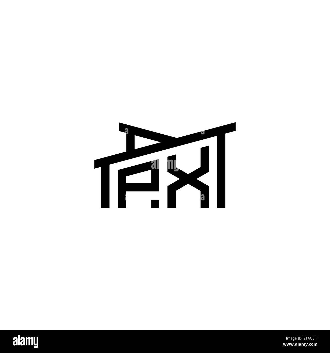 PX lettera iniziale nel concetto di logo immobiliare.eps PX lettera iniziale nel concetto di logo immobiliare Illustrazione Vettoriale