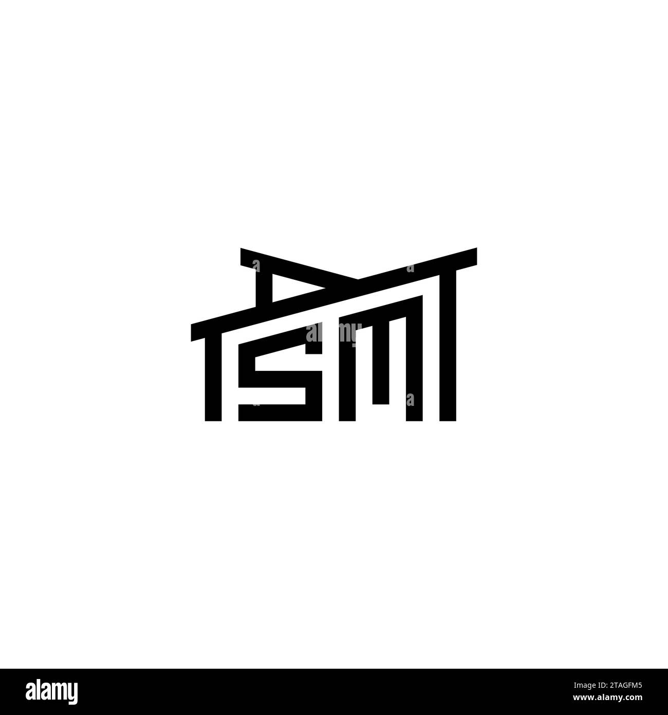 SM lettera iniziale in Real Estate Logo Concept.eps SM lettera iniziale in Real Estate Logo Concept Illustrazione Vettoriale
