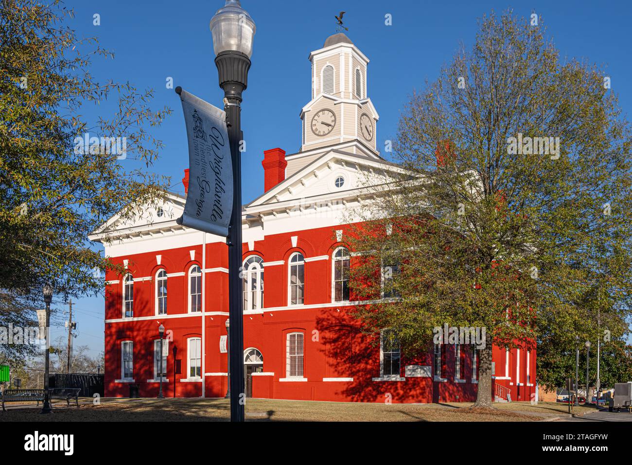 Storico tribunale della contea di Johnson, costruito nel 1895, nel centro di Wrightsville, Georgia. (USA) Foto Stock
