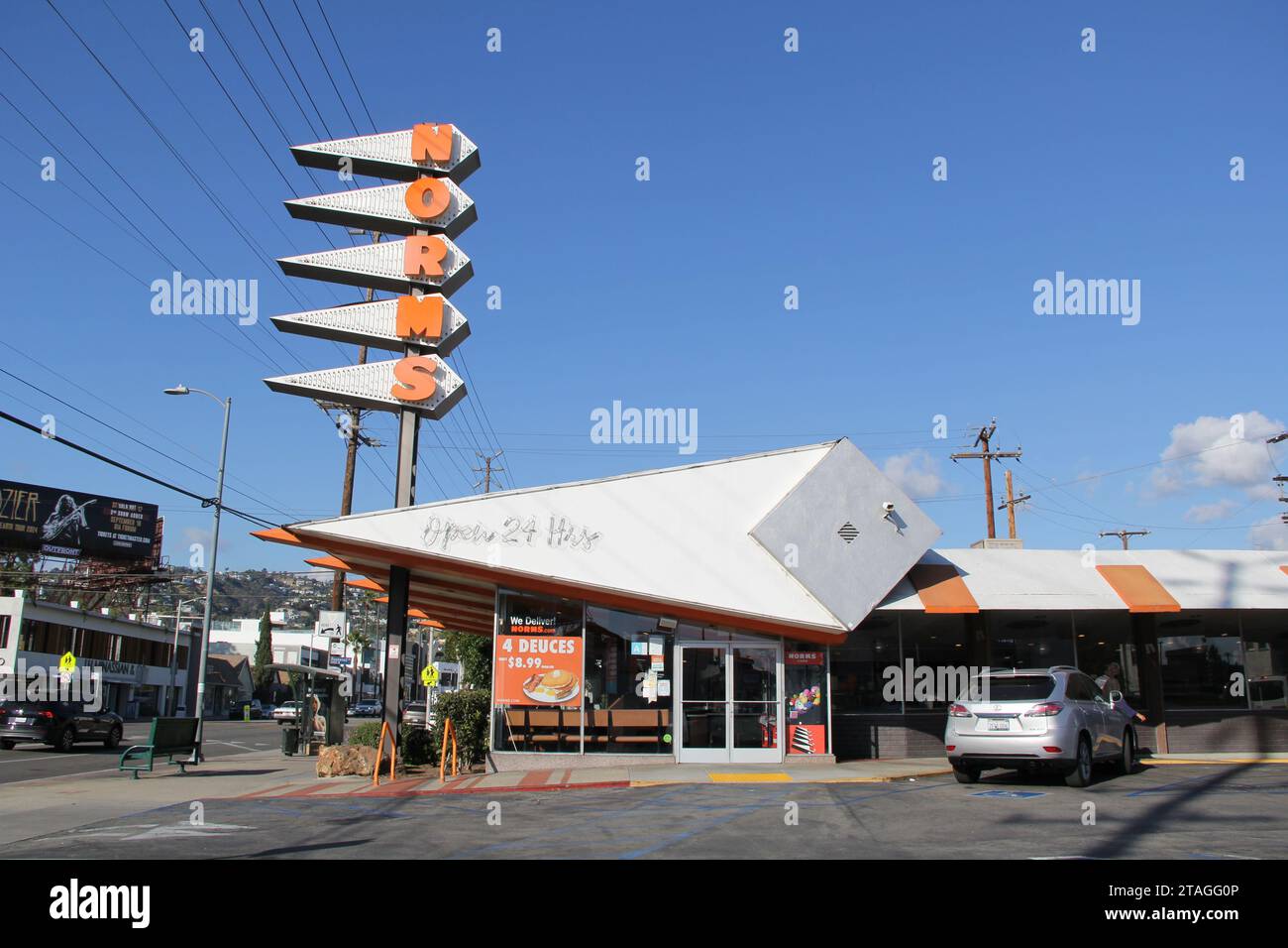 Norms Diner Los Angeles Googie architettura Mid Century Foto Stock