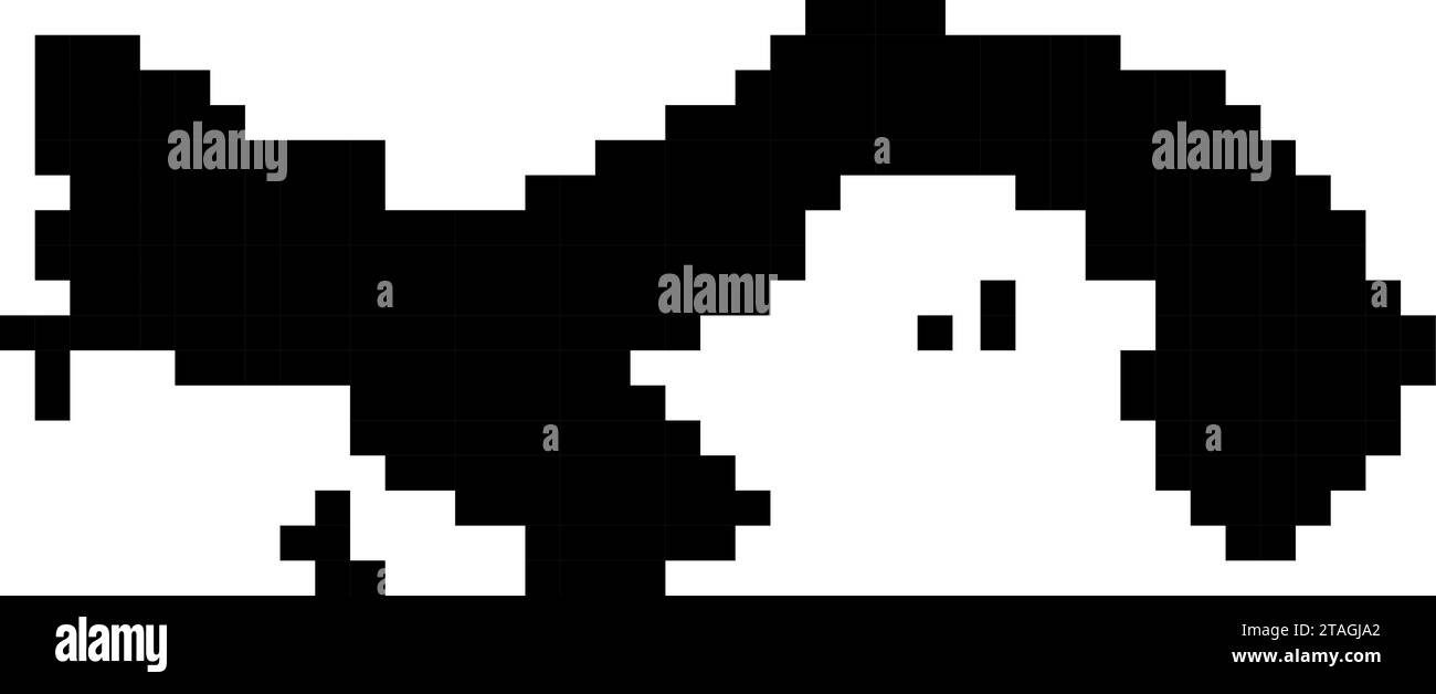 Silhouette della mappa di Panama da pixel quadrati neri. Illustrazione vettoriale. Illustrazione Vettoriale