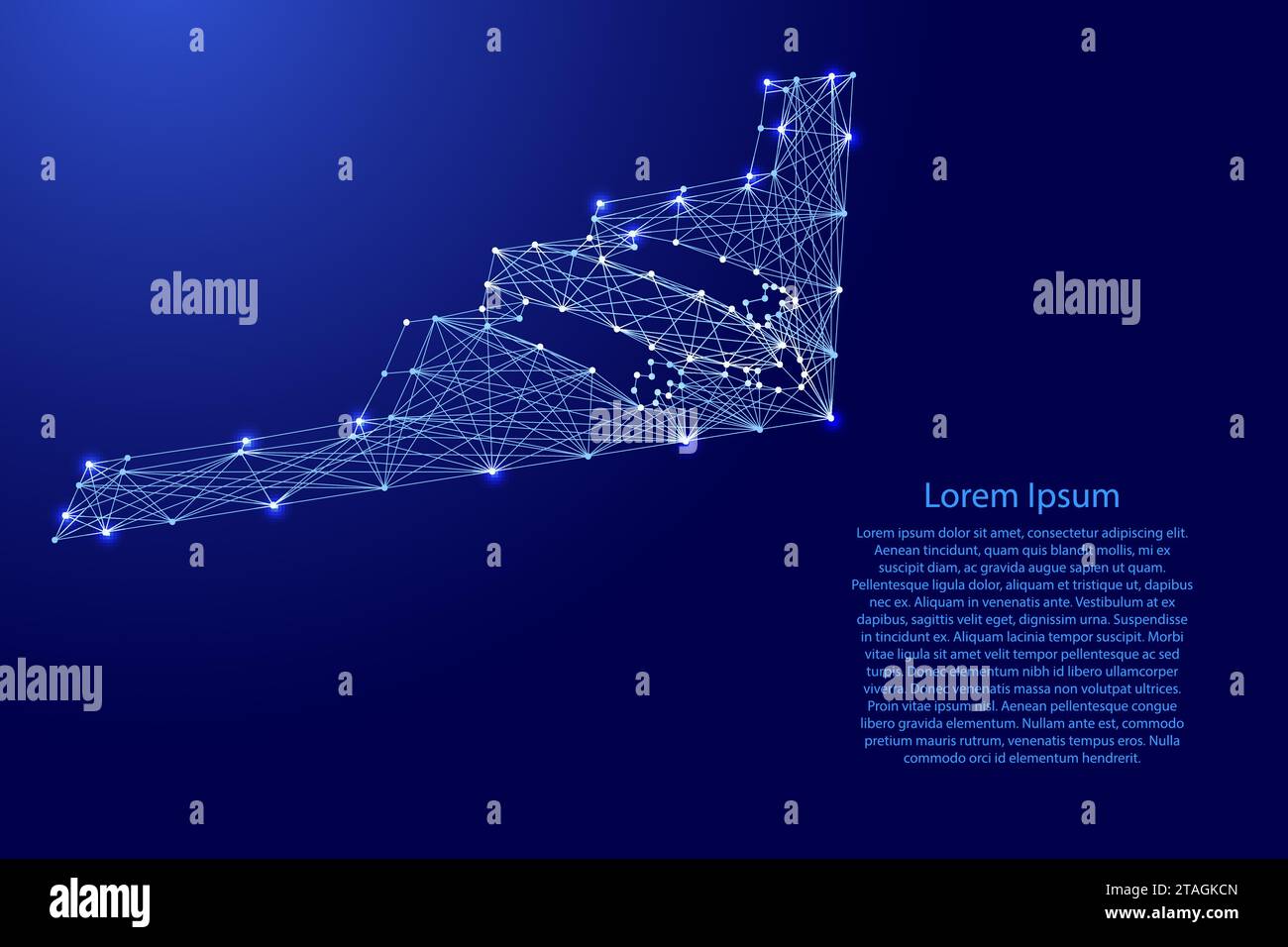 Aerei, bombardieri stealth strategici dalle linee blu poligonali futuristiche e stelle luminose per banner, poster e biglietti d'auguri. Concetto di poly basso. Vettore Illustrazione Vettoriale