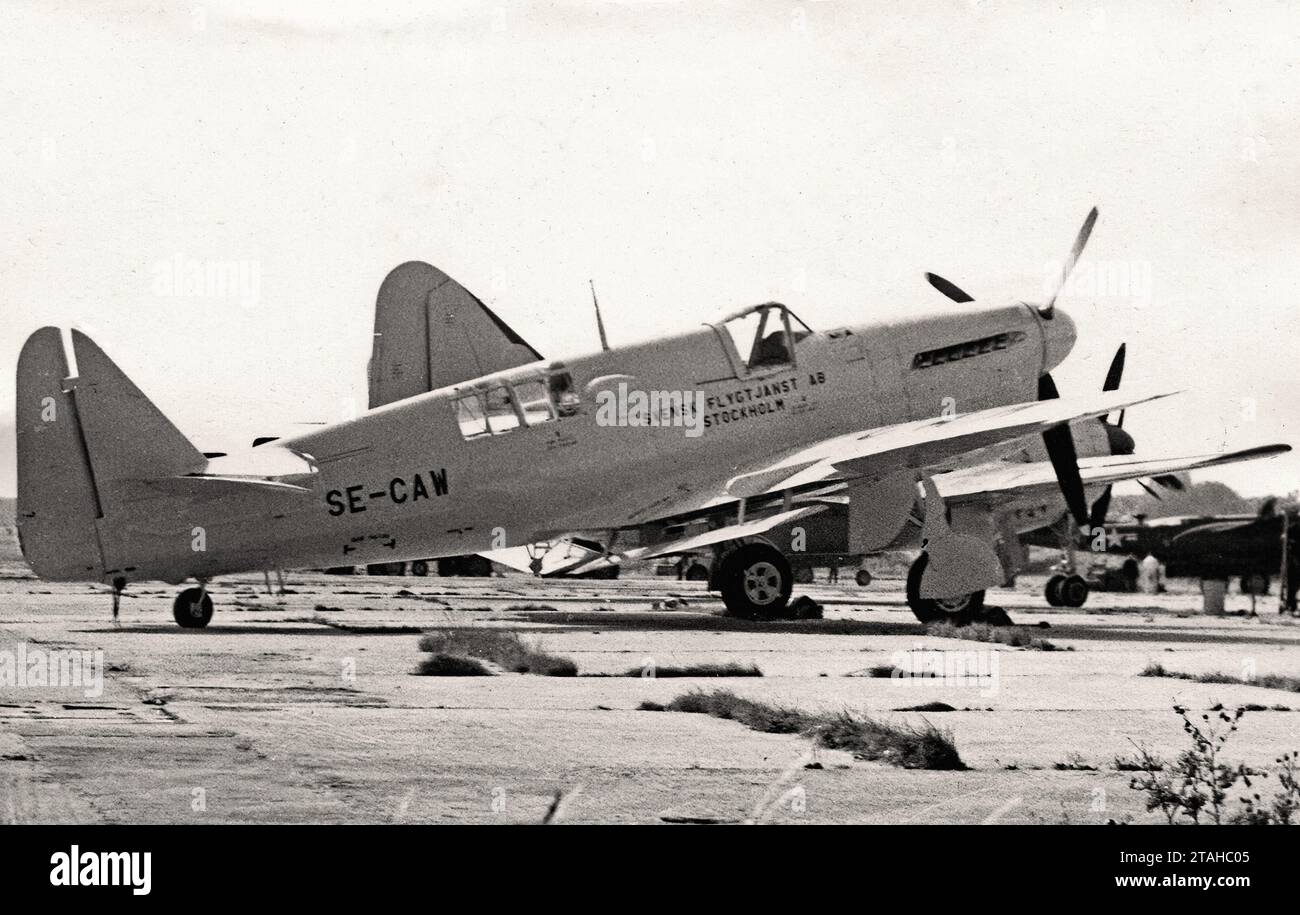 Aereo - Fairey Firefly TT.1 se-CAW Svezia Foto Stock