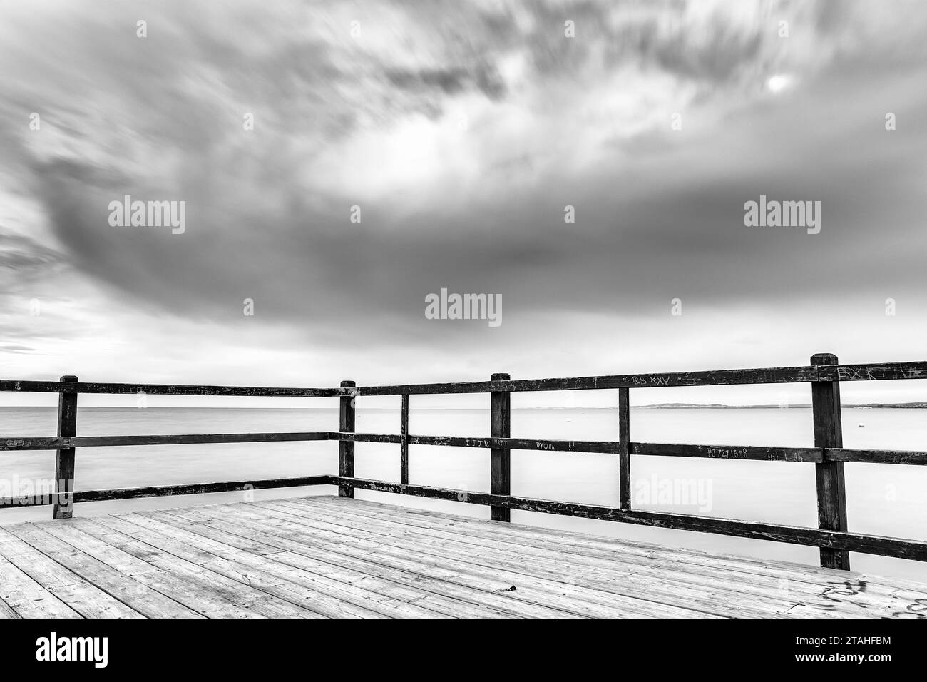 Molo di spedizione delle distese saline di Santa Pola Foto Stock