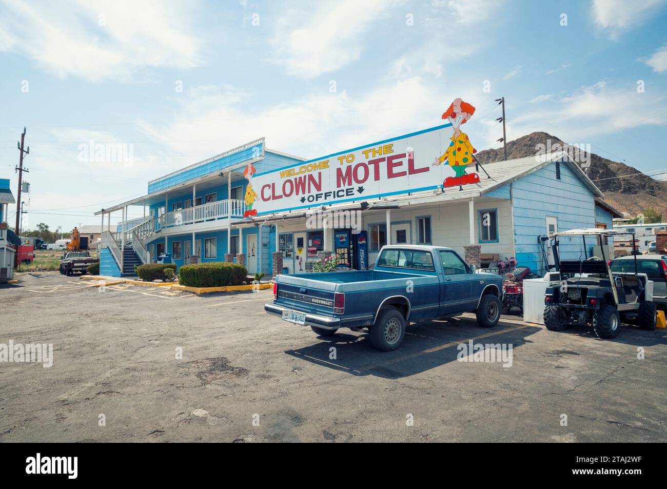 Tonopah, USA.08-14-2017.The Clown Motel a Tonopah, Nevada Foto Stock