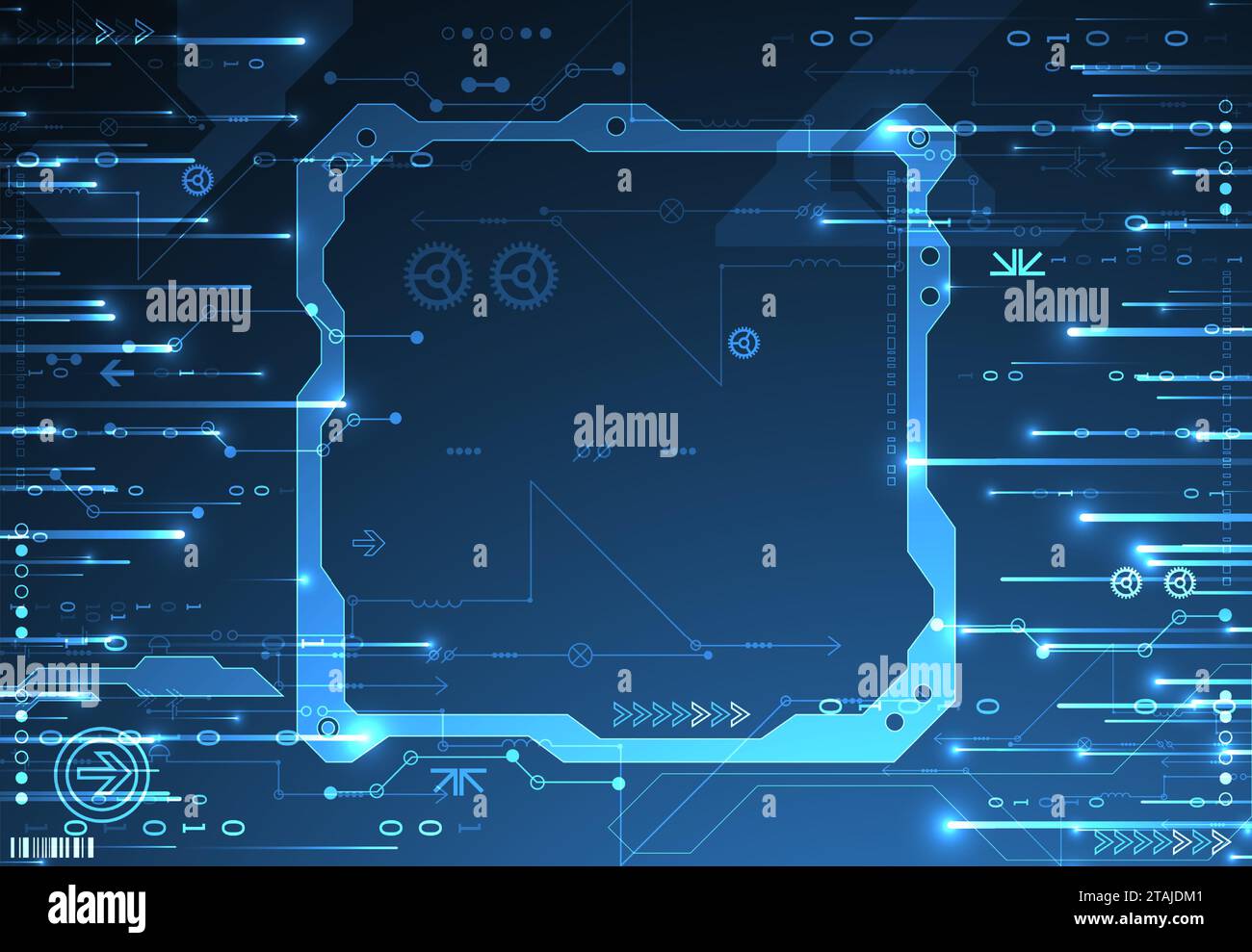 Sfondo colore sfumatura dati astratti. Concetto di tecnologia digitale disegnata a mano. Vettore Illustrazione Vettoriale
