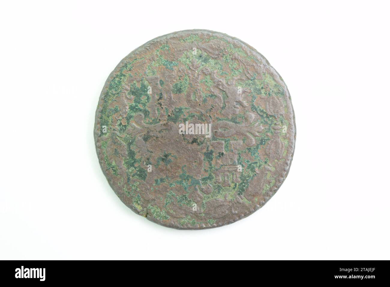 vecchie monete spagnole numismatiche provenienti dalla penisola iberica Foto Stock