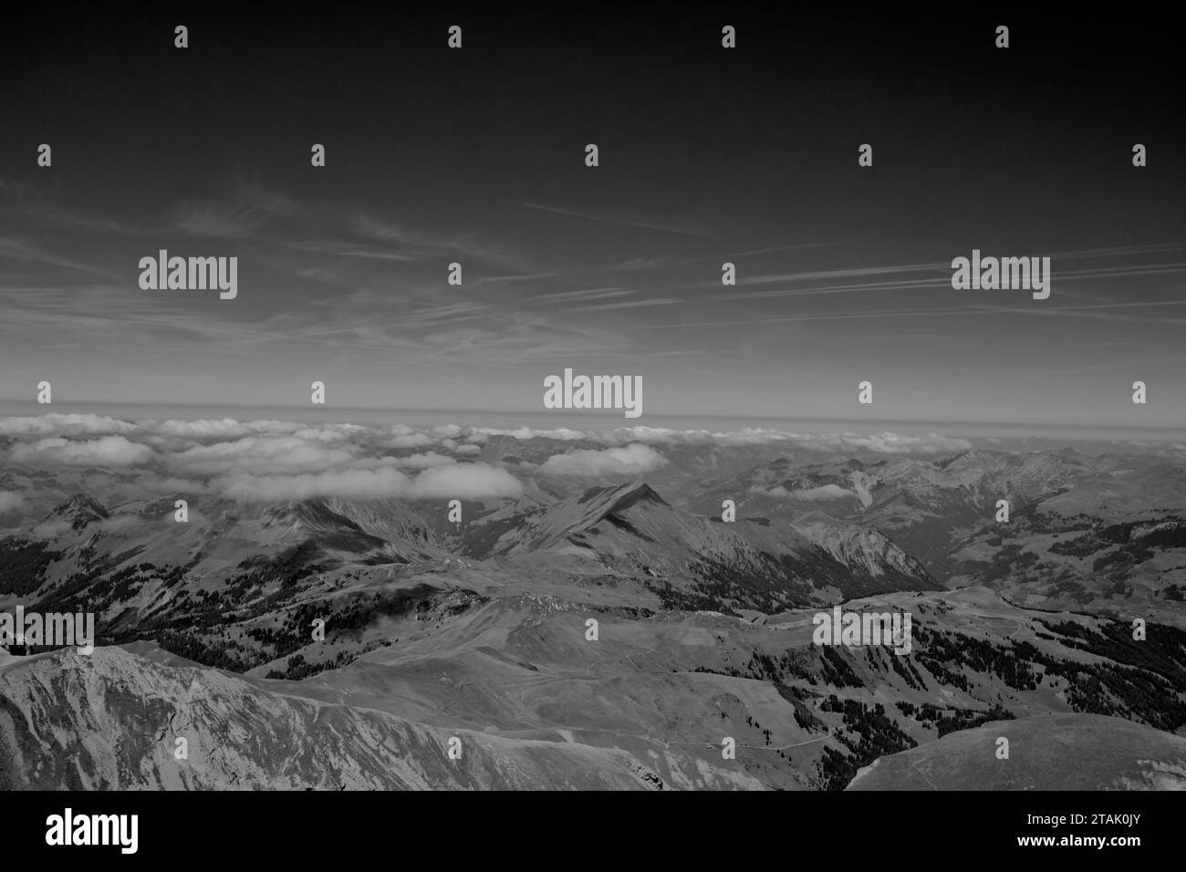 Schnidehorn blick nach Norden, über den Wolken Foto Stock