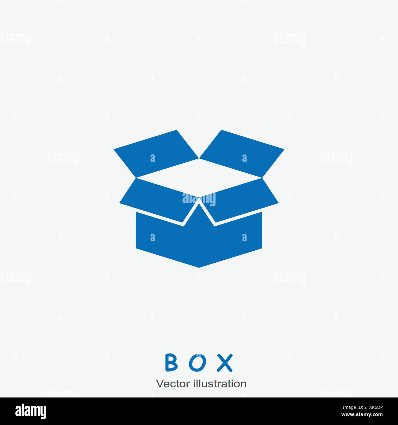 Icona Open Box (Apri casella). Illustrazione vettoriale Illustrazione Vettoriale