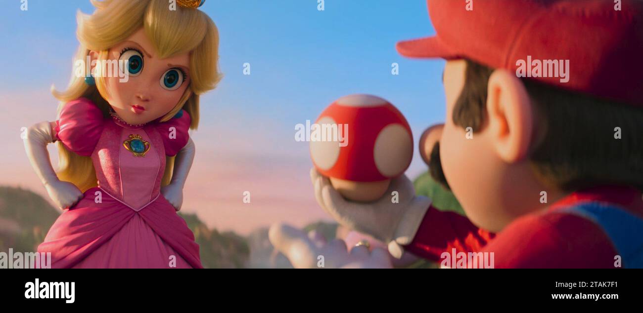 The Super Mario Bros Movie Princess Peach & Mario Foto Stock