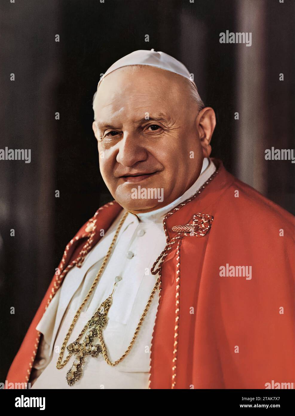 Papa Giovanni XXIII. Ritratto dell'ex capo della chiesa cattolica, Papa Giovanni XXIII (nato Angelo Giuseppe Roncalli, 1881-1963), fotografia ufficiale, c. 1958-63 Foto Stock