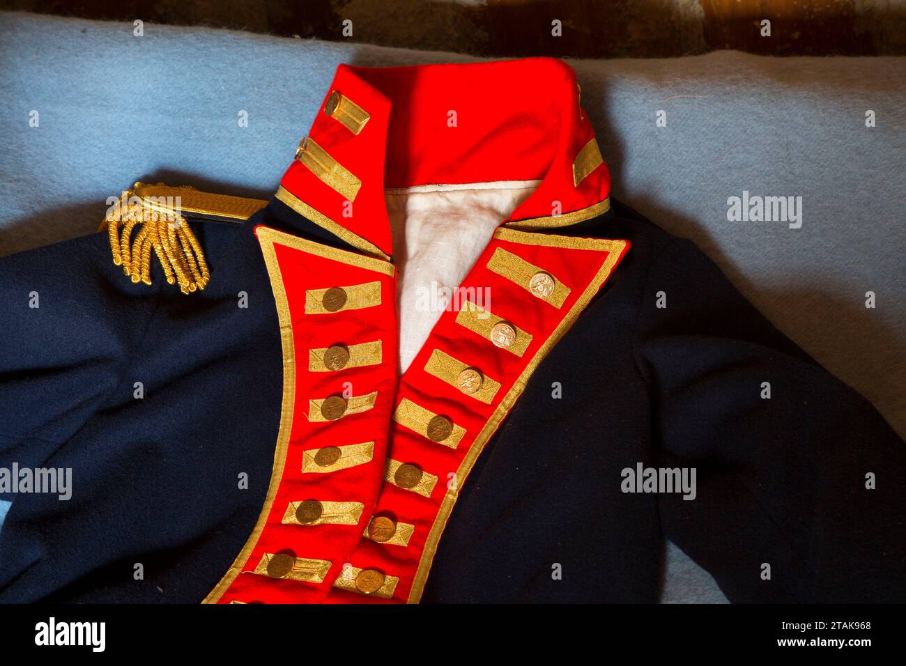 Clark Uniform, sito storico di Fort Mandan, Fahlgren Memorial Park, Lewis and Clark National Historic Trail, Washburn, North Dakota Foto Stock