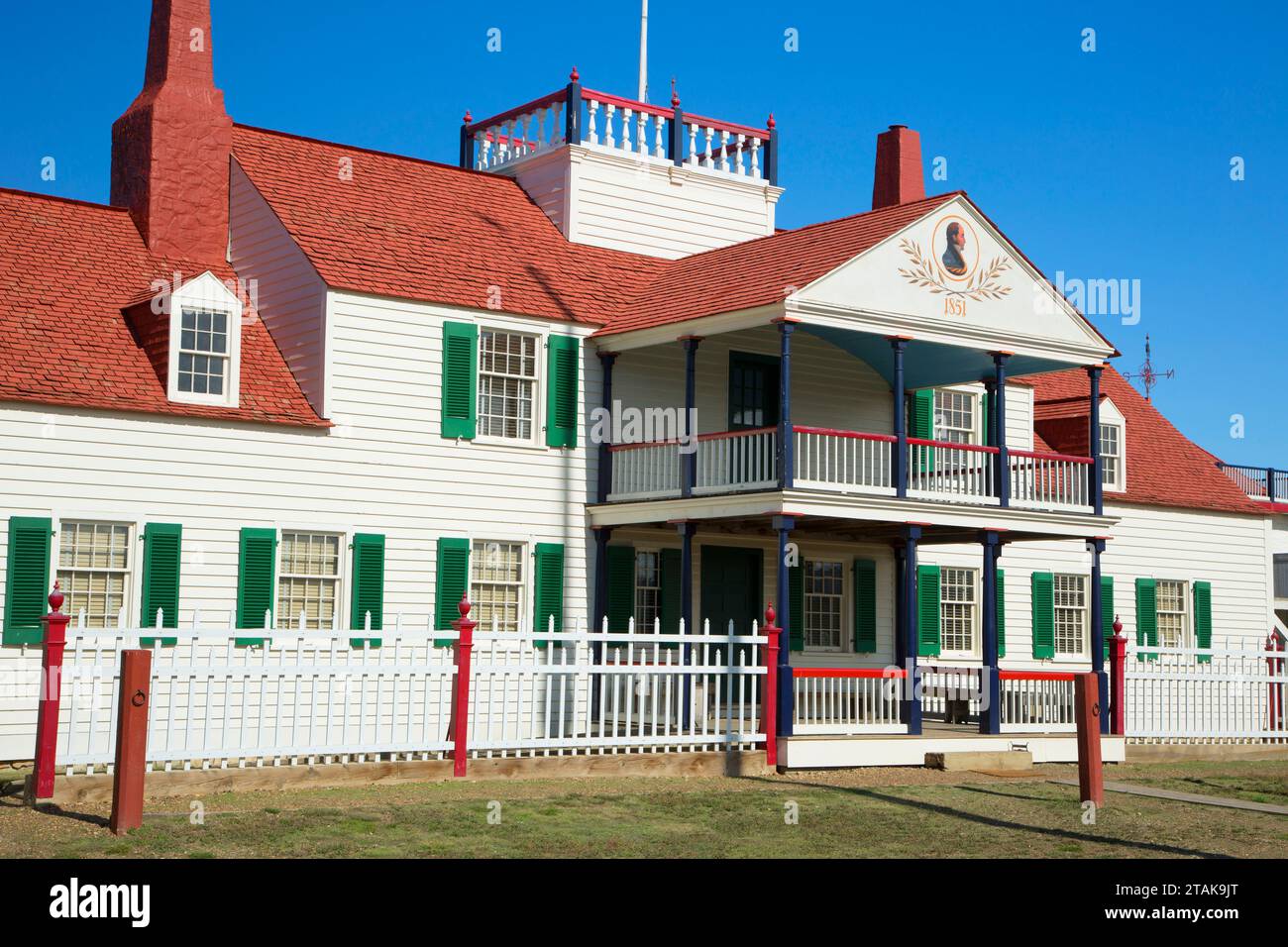 Casa borghese, Fort Union Trading Post National Historic Site, North Dakota Foto Stock