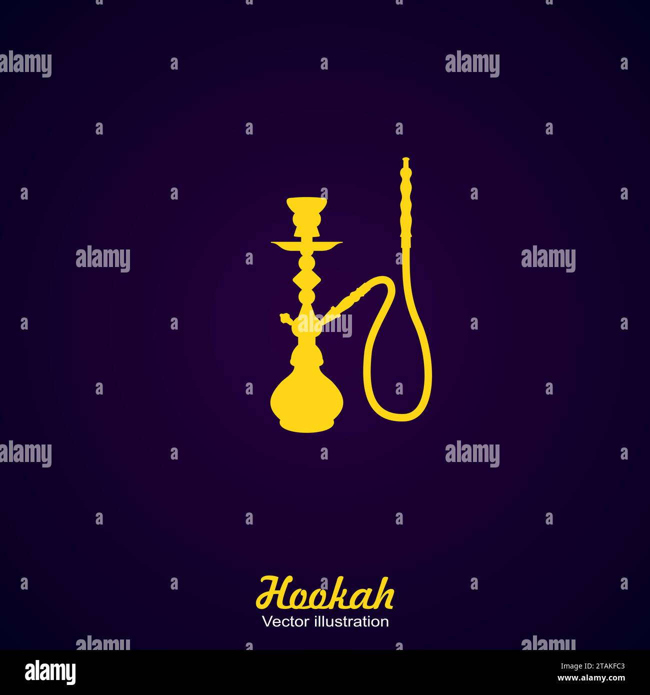 Silhouette nera di un Hookah. Illustrazione vettoriale Illustrazione Vettoriale