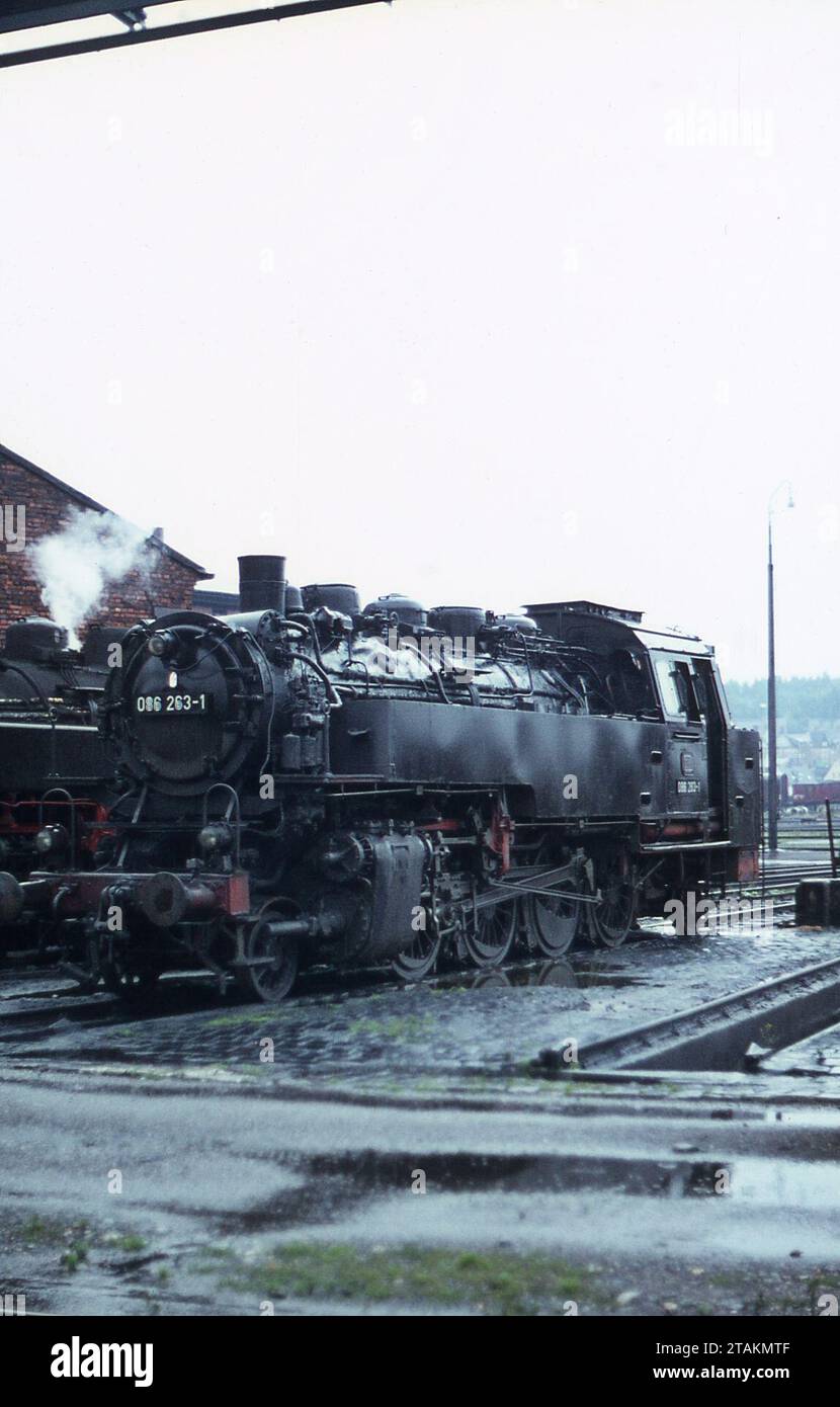 Due settimane trascorse nella Germania Ovest a fotografare i motori a vapore nell'agosto 1970. Foto Stock