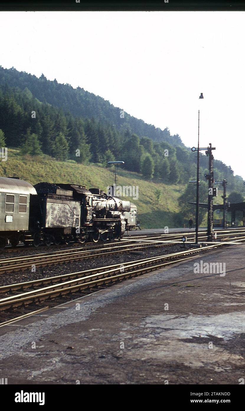 Due settimane trascorse nella Germania Ovest a fotografare i motori a vapore nell'agosto 1970. Foto Stock