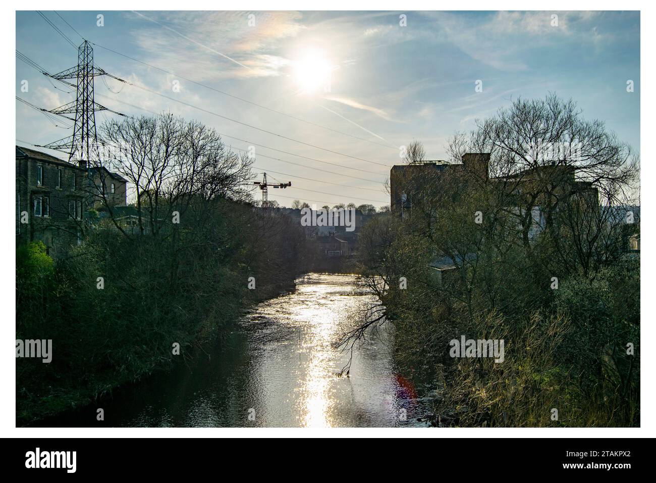 Calder e Hebble Navigation Canal a Brighouse Foto Stock