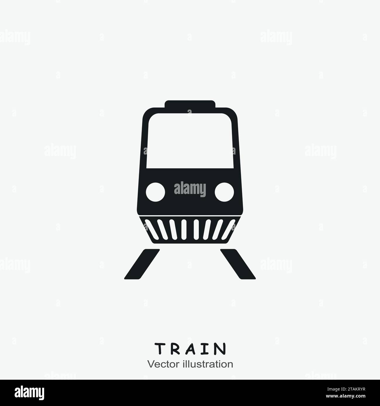 Icona Black Train. Illustrazione vettoriale Illustrazione Vettoriale