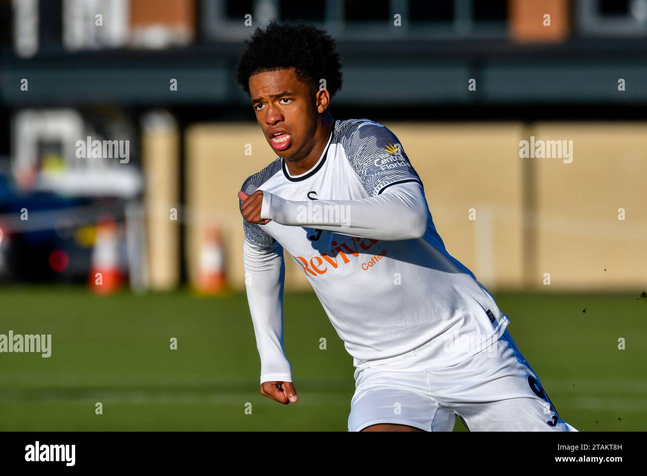 Swansea, Galles. Dicembre 2023. Kristian Fletcher di Swansea City durante l'Under 21 Professional Development League match tra Swansea City e Colchester United alla Swansea City Academy di Swansea, Galles, Regno Unito, il 1 dicembre 2023. Crediti: Duncan Thomas/Majestic Media/Alamy Live News. Foto Stock