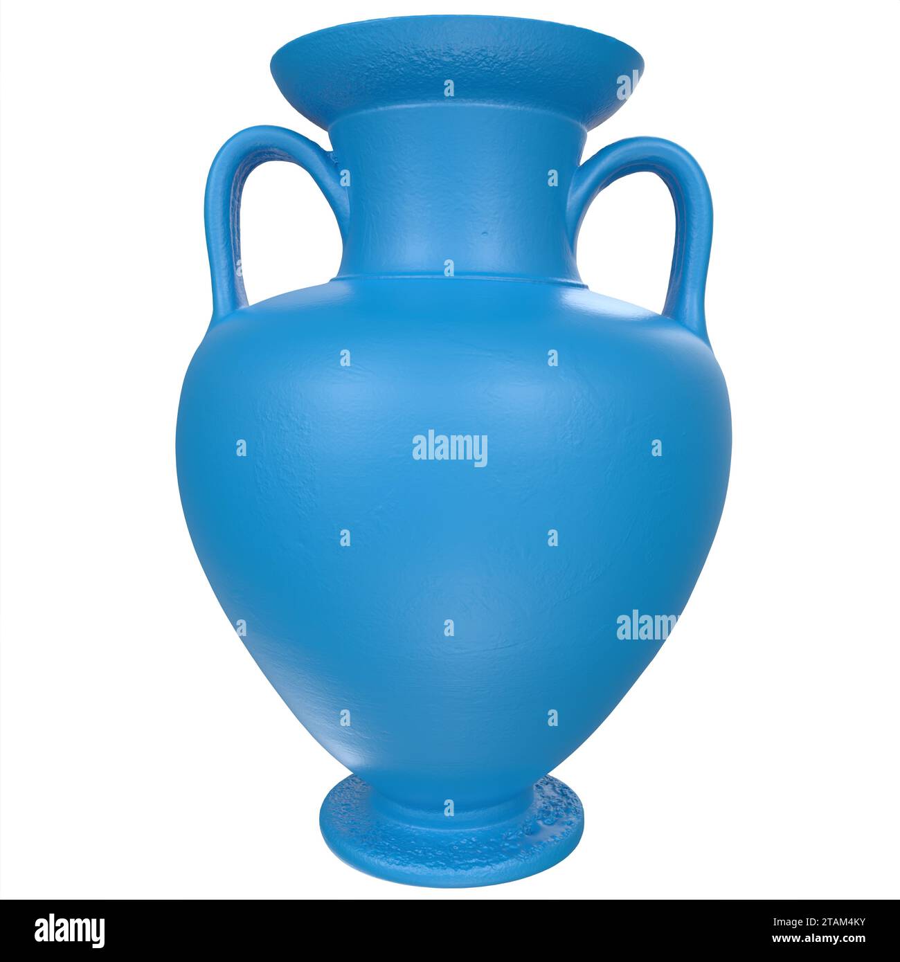 Vaso blu isolato su sfondo bianco Foto Stock