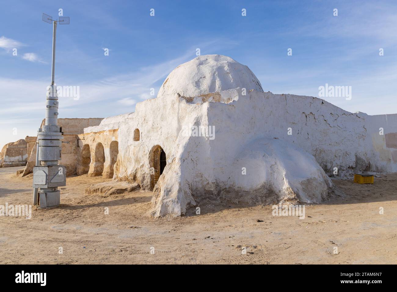 NAFTA, Tozeur, Tunisia. 18 marzo 2023. Set cinematografico di Star Wars per il mercato Mos Espa vicino a NAFTA, Tunisia. Foto Stock