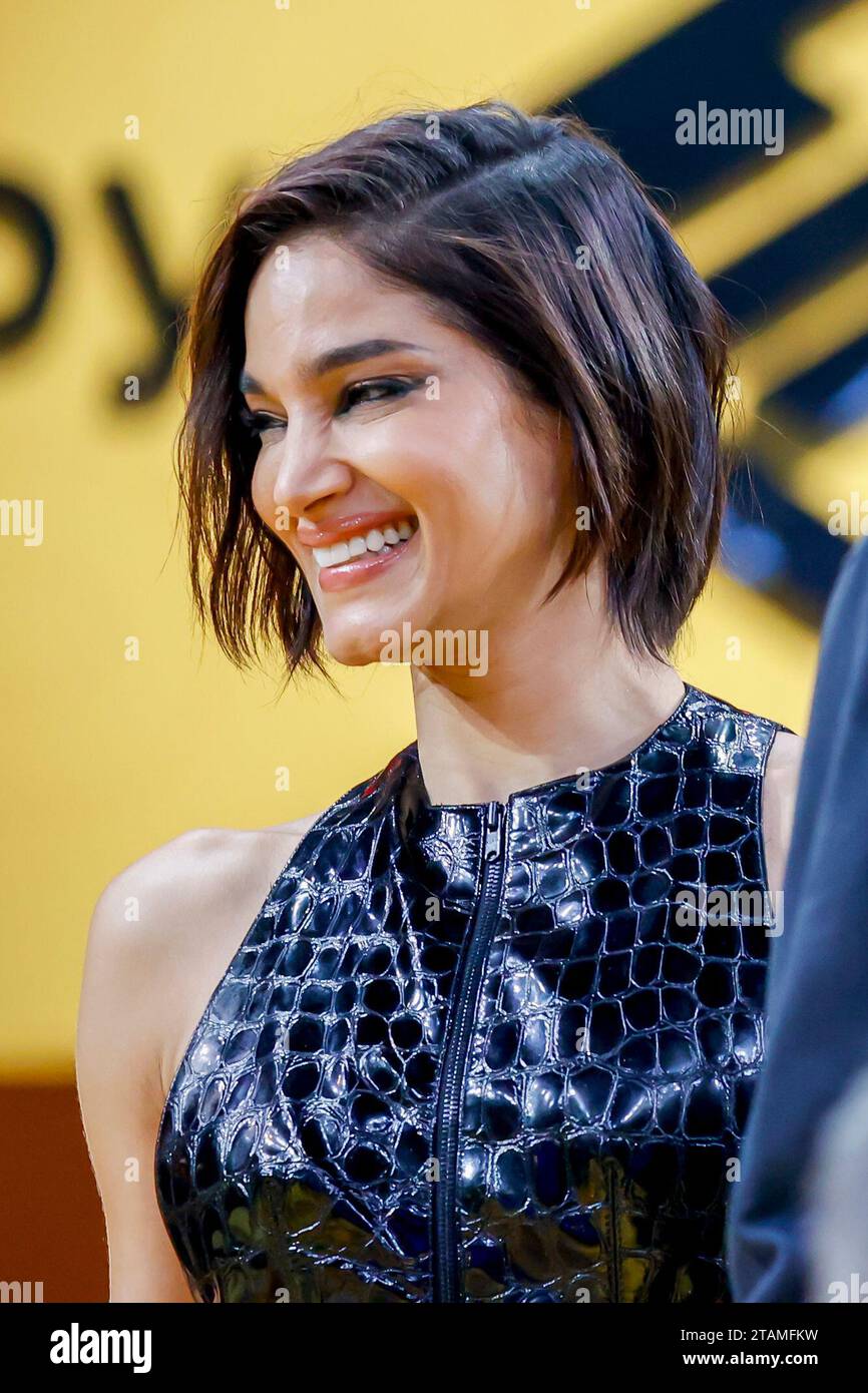 San Paolo, San Paolo, Brasile. 1 dicembre 2023. San Paolo (SP), 12/01/2023 - CCXP23/FESTIVAL/SP/VARIETADES - questo mega cast di NETFLIX - REBEL MOON - Zack Snyder, Deborah Snyder, Sofia Boutella, Djimon Hounsou, ed Skerein, Michiel Huisman, Ray Fisher, Charlie Hunnam, Staz Nair ed E. Duffy partecipano a un evento sul palco omelete il secondo giorno della decima edizione di Comic con Experience (CCXP23), il più grande festival di cultura pop del mondo, tenutosi al Sao Paulo Expo, sulla Rodovia dos Imigrantes, zona sud nella capitale di San Paolo, questo venerdì 1 dicembre 2023. L'evento, che porta Foto Stock