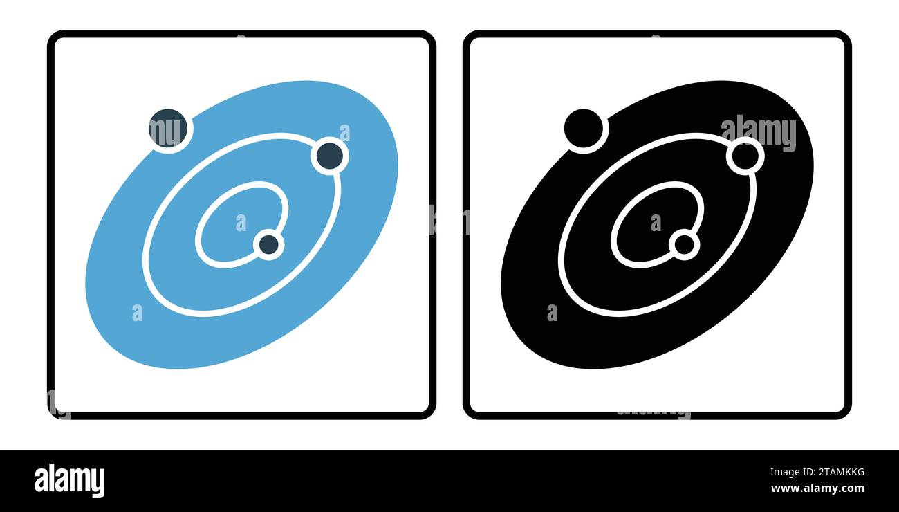 icona galaxy. stile icona a tinta unita, doppio tono. semplice progettazione vettoriale modificabile Illustrazione Vettoriale